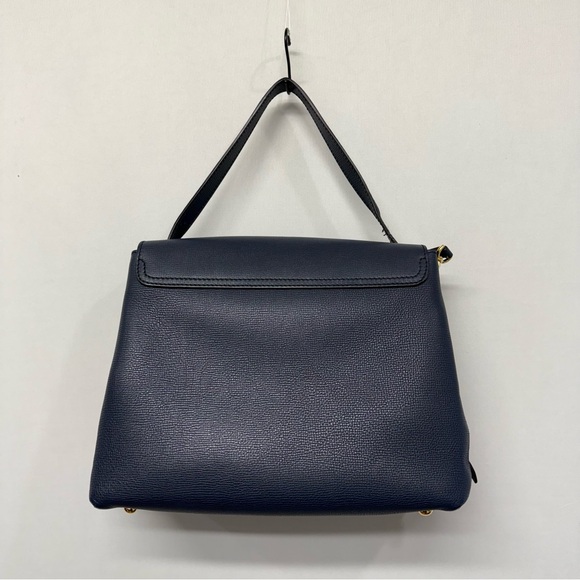 Authentic Burberry Camberley Medium Leather Satchel Navy Blue Hand Bag - Picture 6 of 16